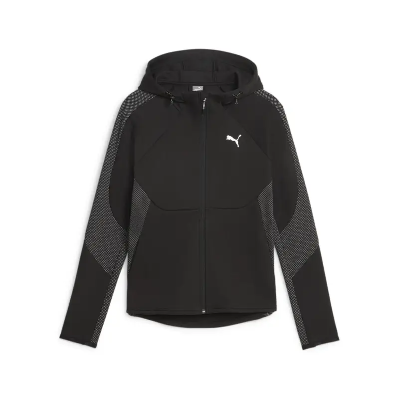 Felpa con zip integrale e cappuccio EVOSTRIPE da donna PUMA Black | Puma Nero