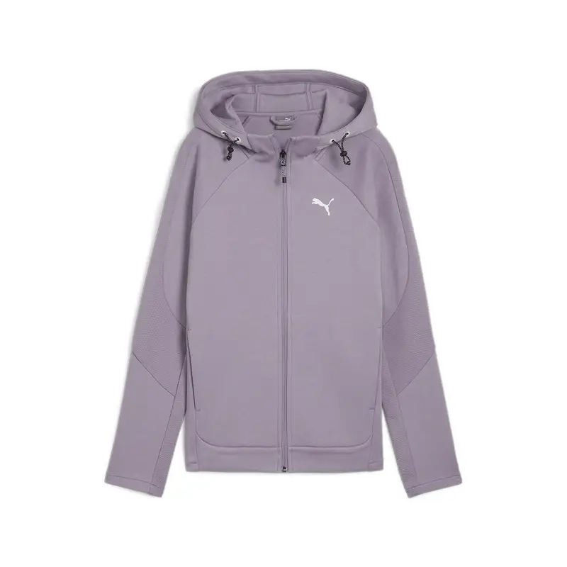 Felpa con zip integrale e cappuccio EVOSTRIPE da donna PUMA Pale Plum Purple | Puma Viola