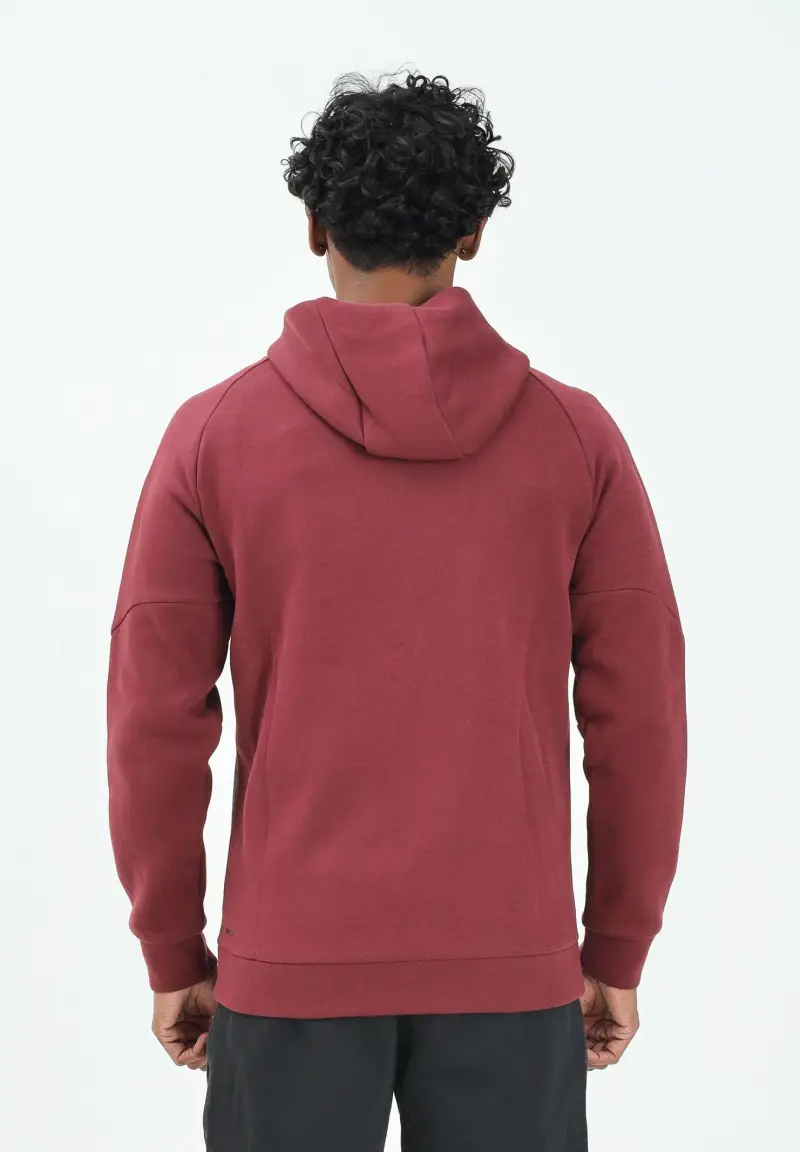 Felpa con zip PUMATECH bordeaux da uomo miniatura 3