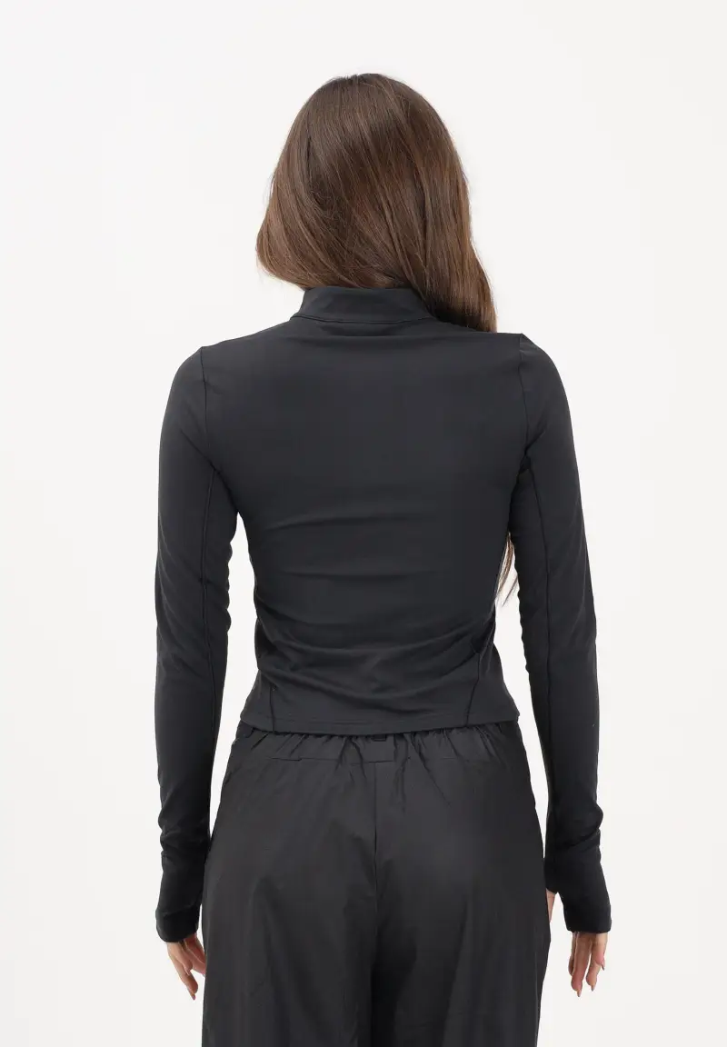 Felpa con zip PUMATECH SENSE nera da donna miniatura 3