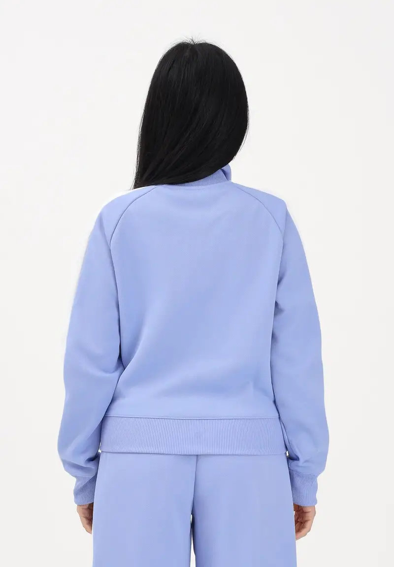 Felpa con zip T7 ALWAYS ON azzurro polvere da donna miniatura 3