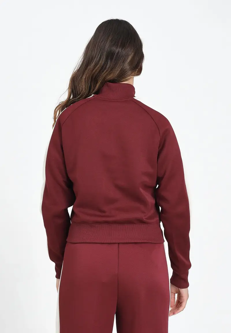 PUMA Felpa con zip T7 ALWAYS ON bordeaux da donna miniatura 2