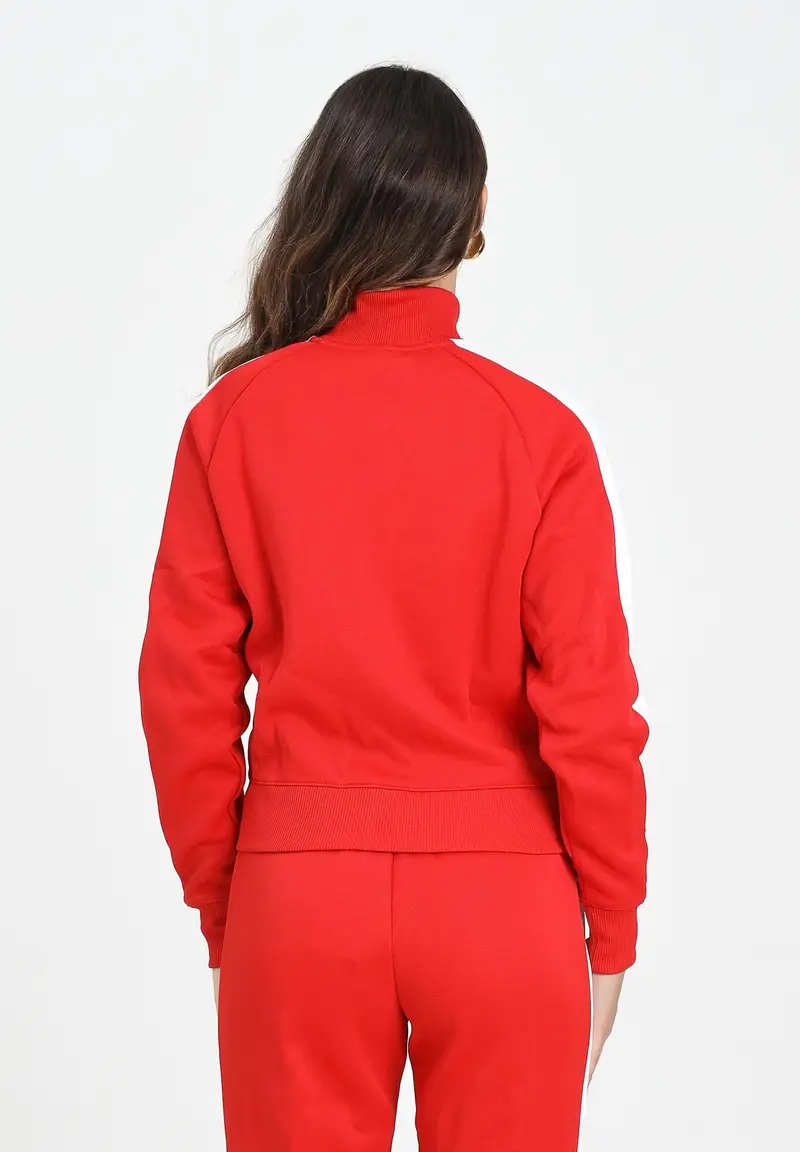 PUMA Felpa con zip T7 ALWAYS ON rossa da donna miniatura 2