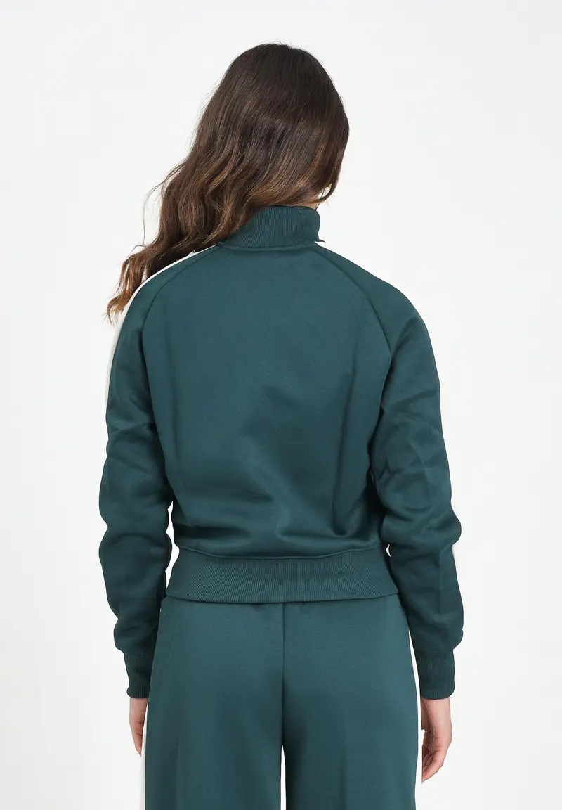 PUMA Felpa con zip T7 ALWAYS ON verde da donna miniatura 2
