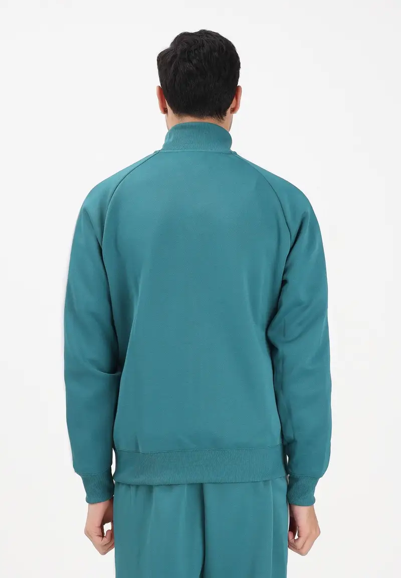 Felpa con zip T7 ALWAYS ON verde da uomo miniatura 3