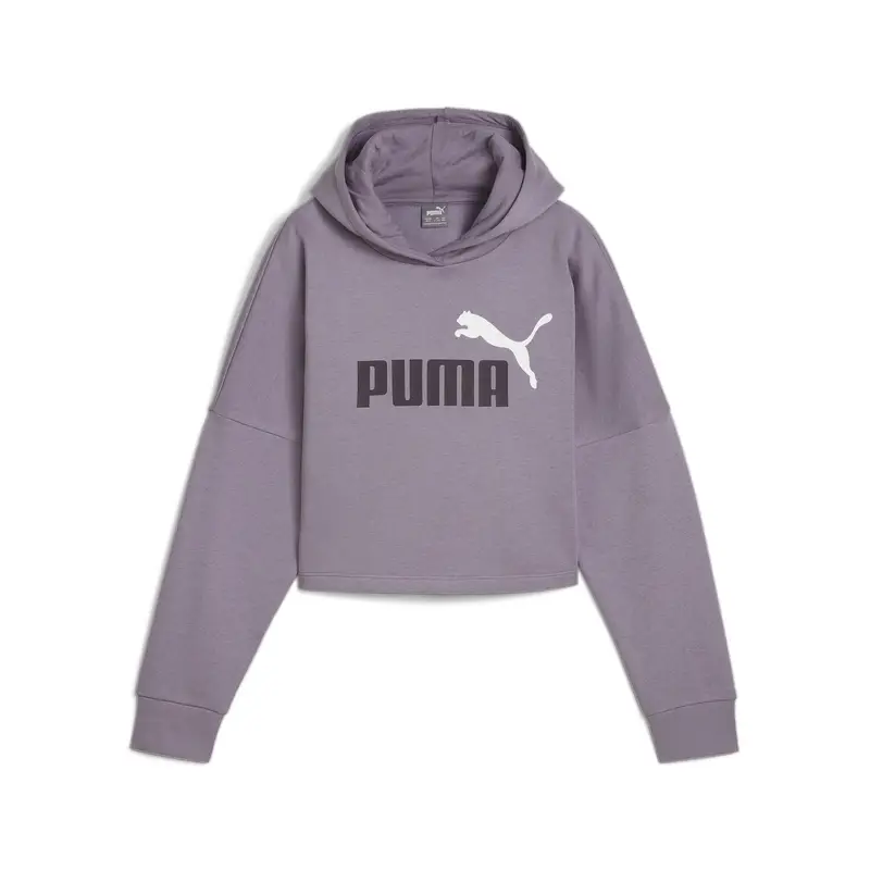 Felpa corta con cappuccio e logo Essentials da ragazza PUMA Pale Plum Purple | Puma Viola