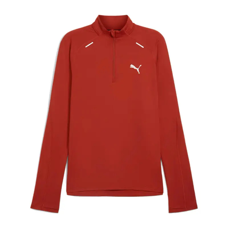Felpa da running PUMA Run Cloudspun 1/4 Zip da uomo | Puma Rosso
