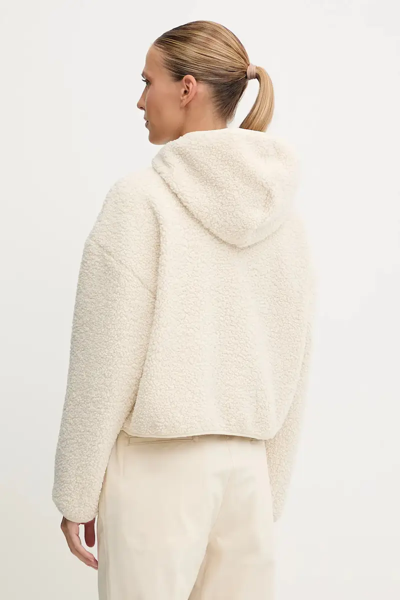 felpa donna colore beige con cappuccio 632048 miniatura 3