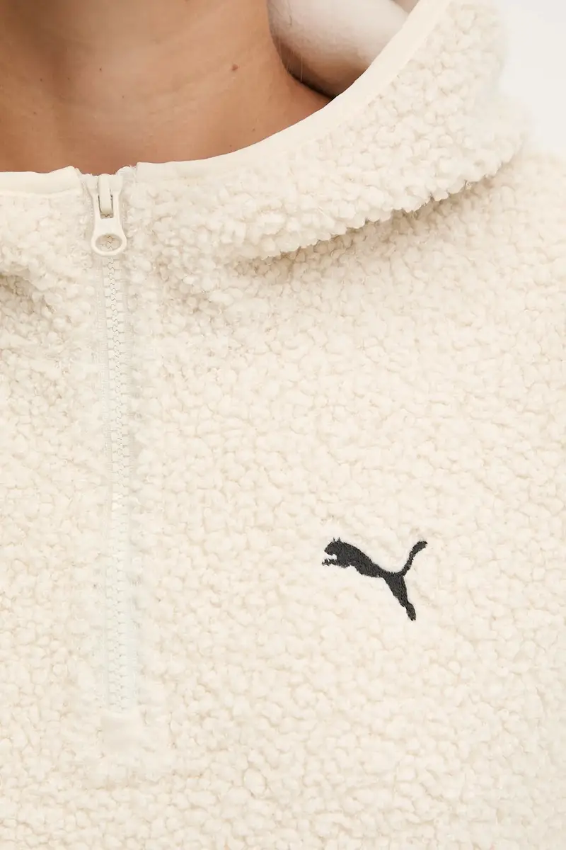 felpa donna colore beige con cappuccio 632048 miniatura 5