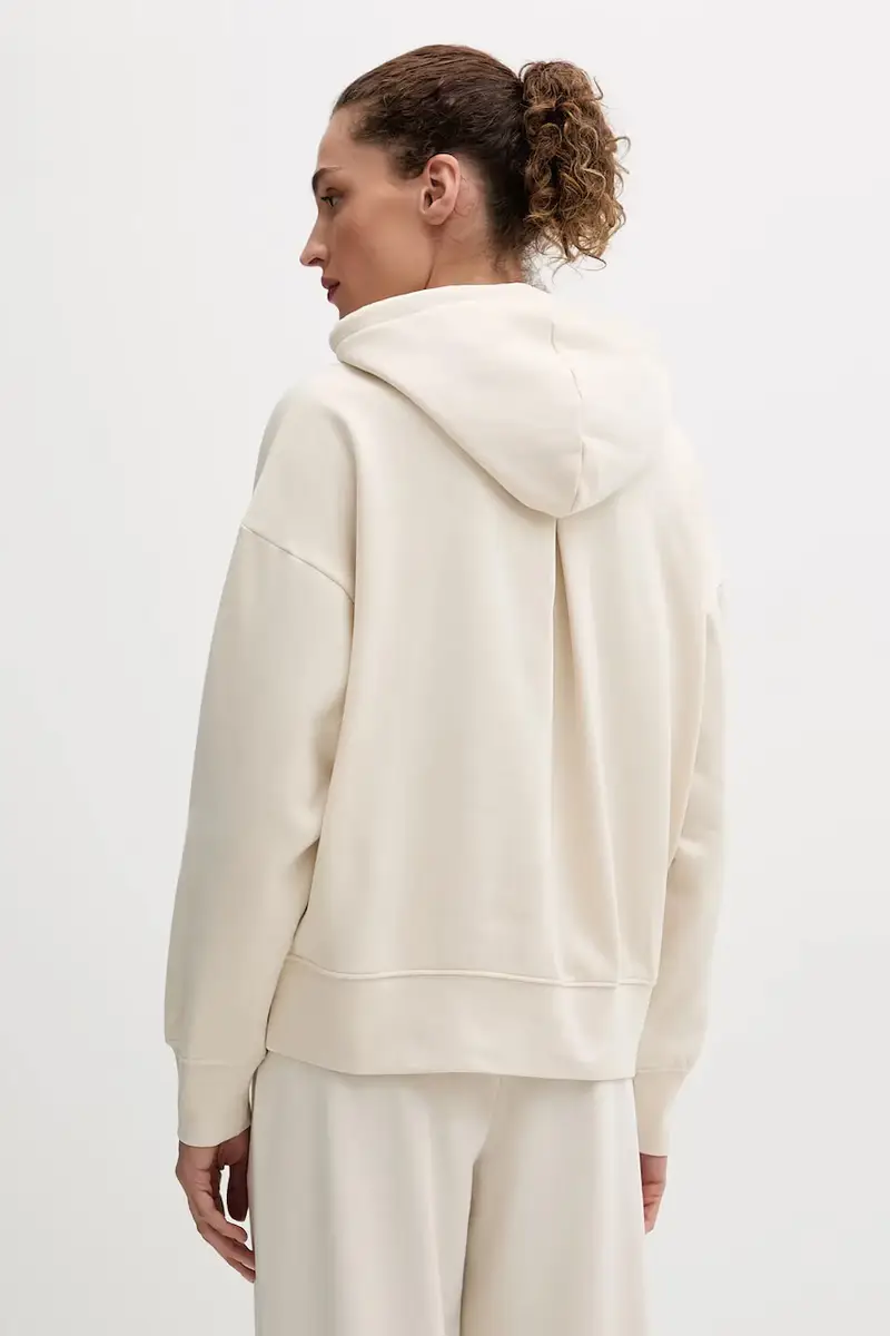 felpa donna colore beige con cappuccio 688151 miniatura 3