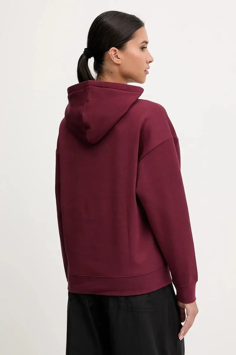 felpa donna colore granata con cappuccio 682385 miniatura 3