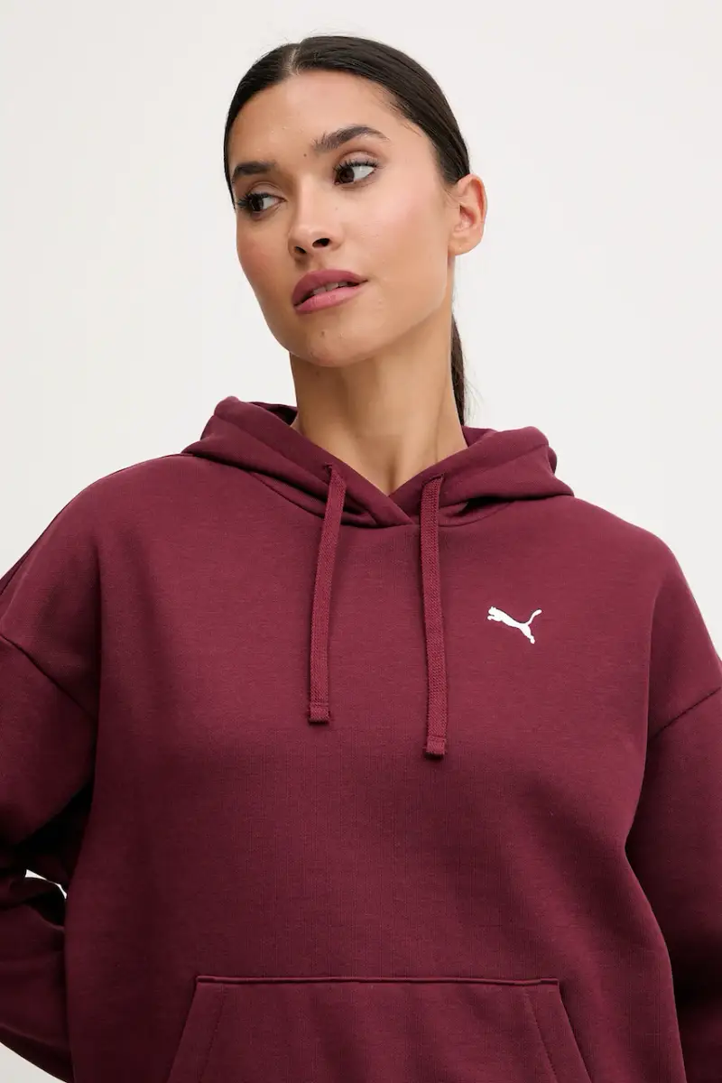 felpa donna colore granata con cappuccio 682385 miniatura 4