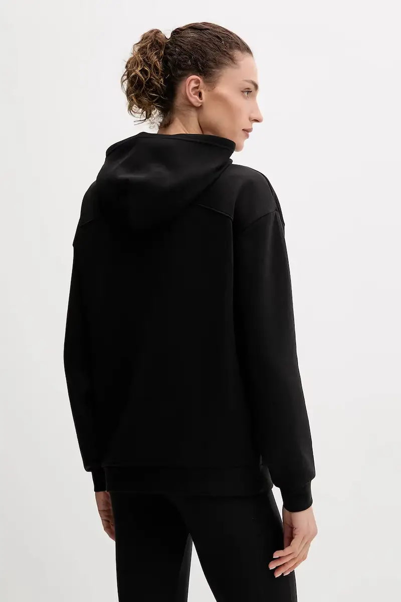 felpa donna colore nero con cappuccio 527460 miniatura 3