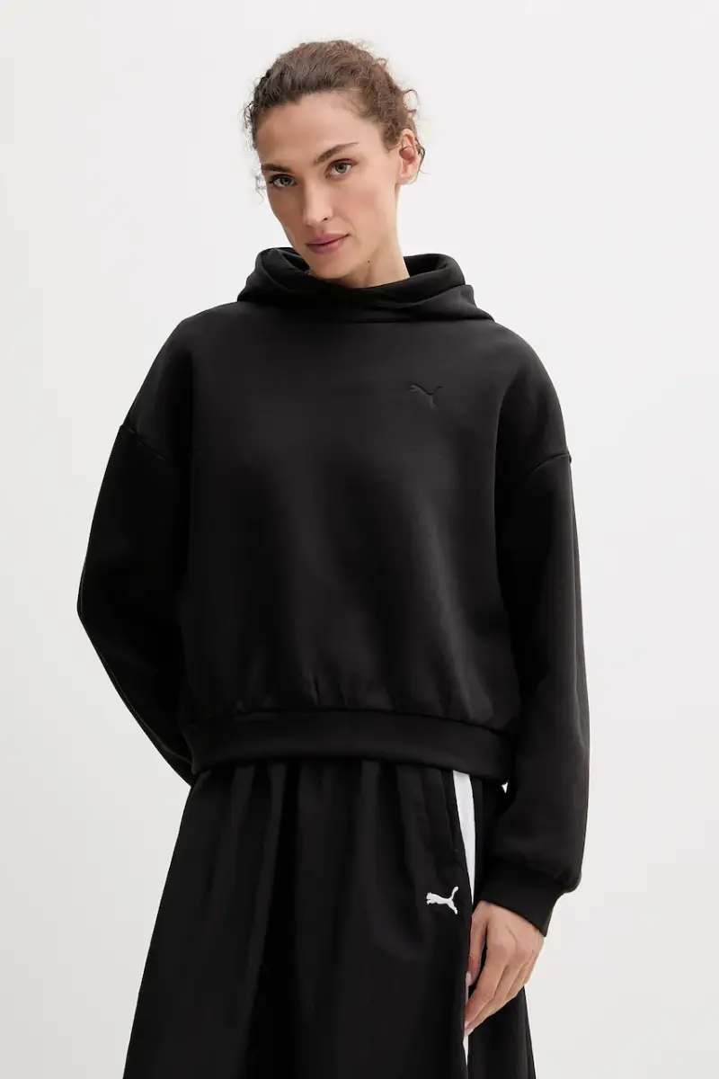 felpa donna colore nero con cappuccio 632051