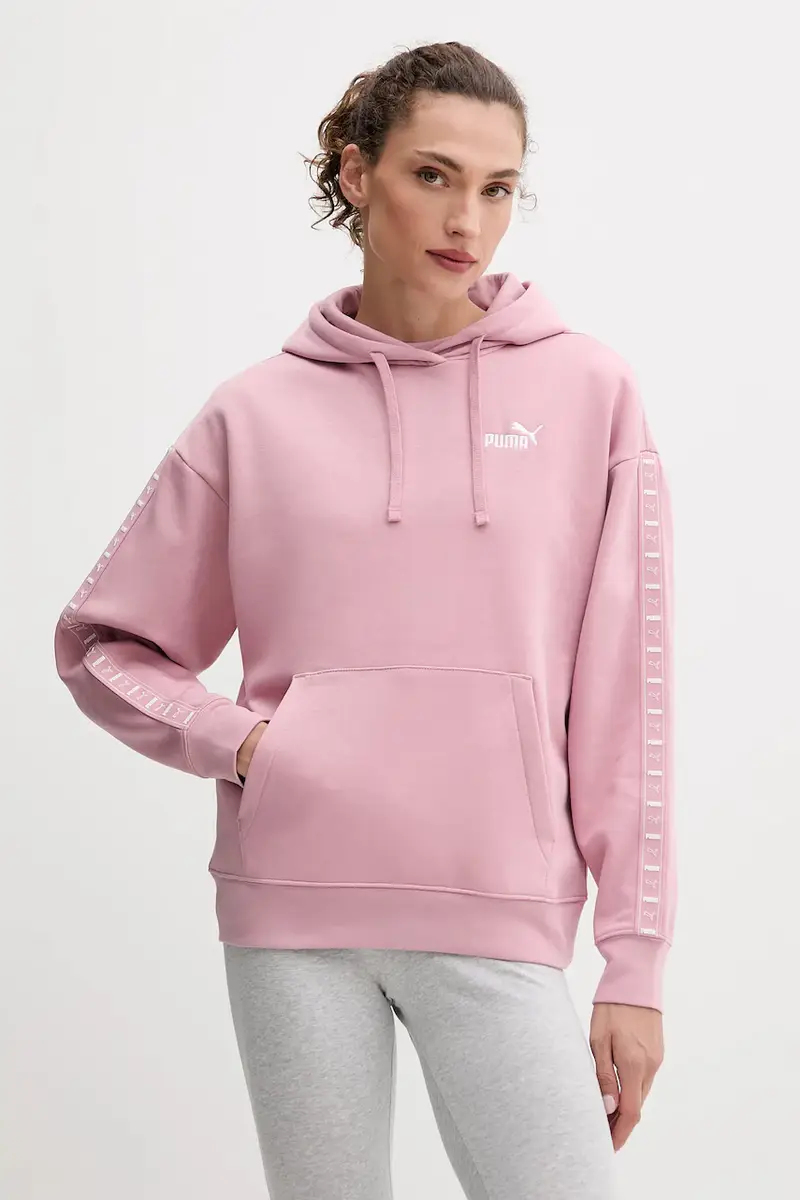 felpa donna colore rosa con cappuccio 688096