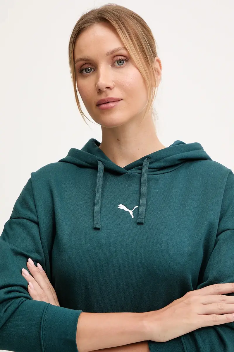felpa donna colore verde con cappuccio 685398 miniatura 4