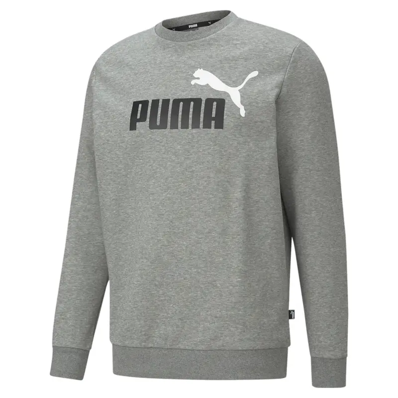 Felpa girocollo con logo grande bicolore Essentials+ da uomo PUMA | Puma Grigio