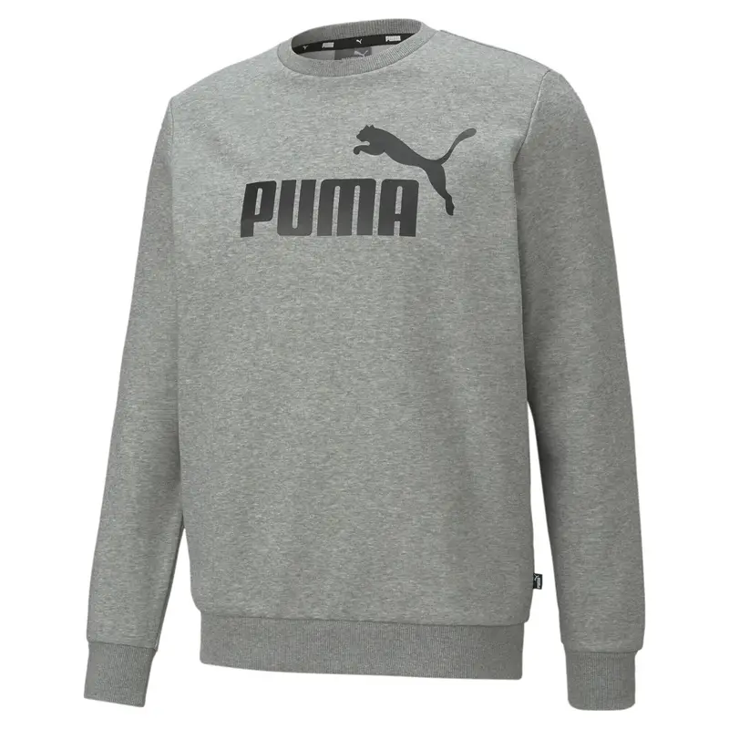 Felpa girocollo con logo grande Essentials uomo PUMA Medium Gray Heather | Puma Grigio