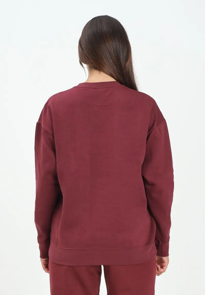 Felpa girocollo ESS N. 1 bordeaux da donna miniatura 3