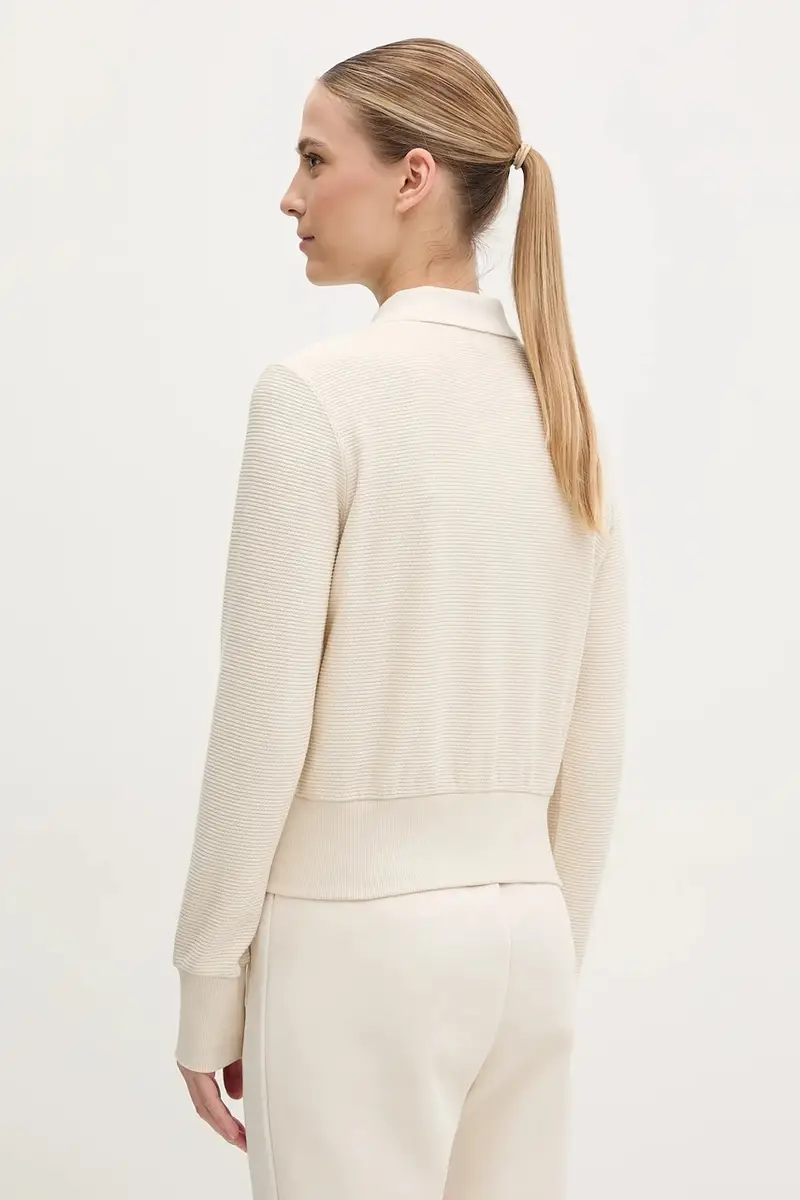 felpa in cotone donna colore beige 629781 miniatura 3