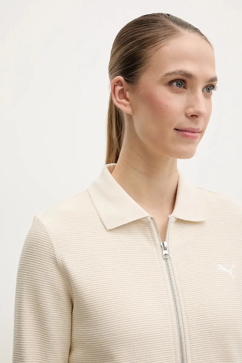 felpa in cotone donna colore beige 629781 miniatura 4