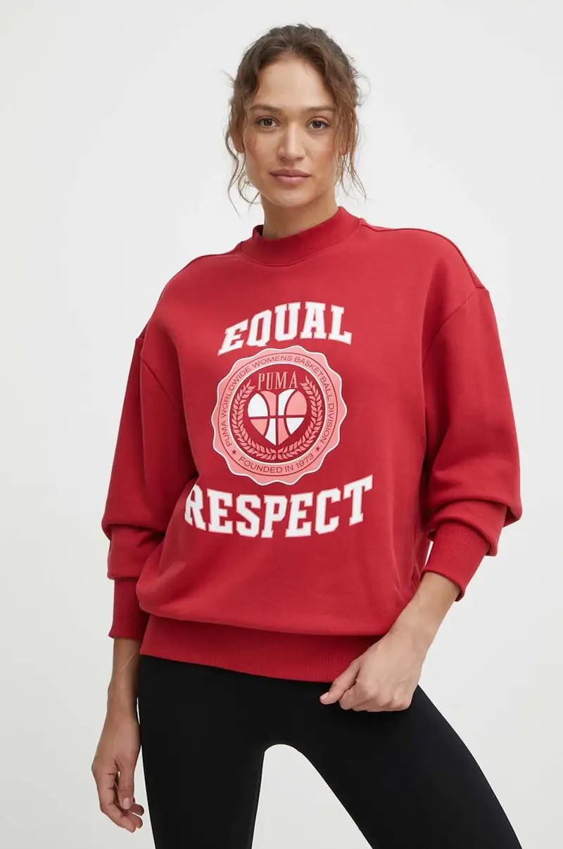 felpa in cotone donna colore rosso 625159 miniatura 2