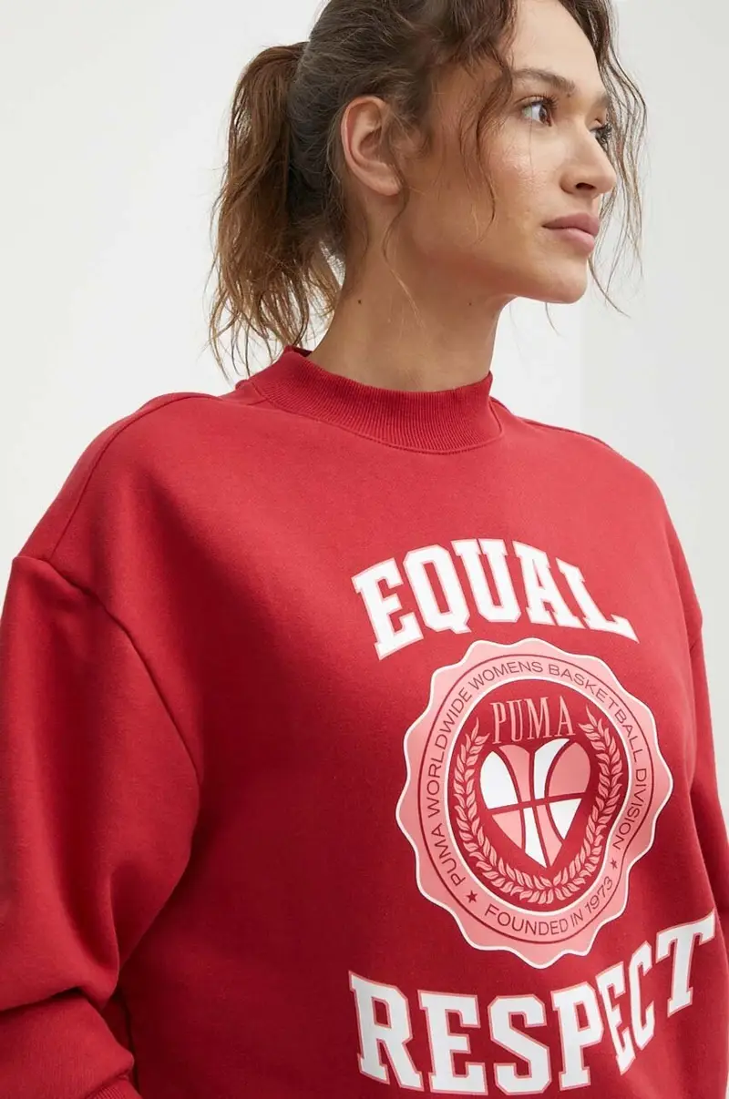 felpa in cotone donna colore rosso 625159 miniatura 4