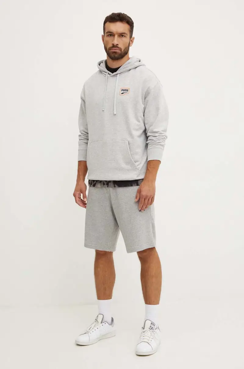 felpa in cotone Grigio miniatura 2