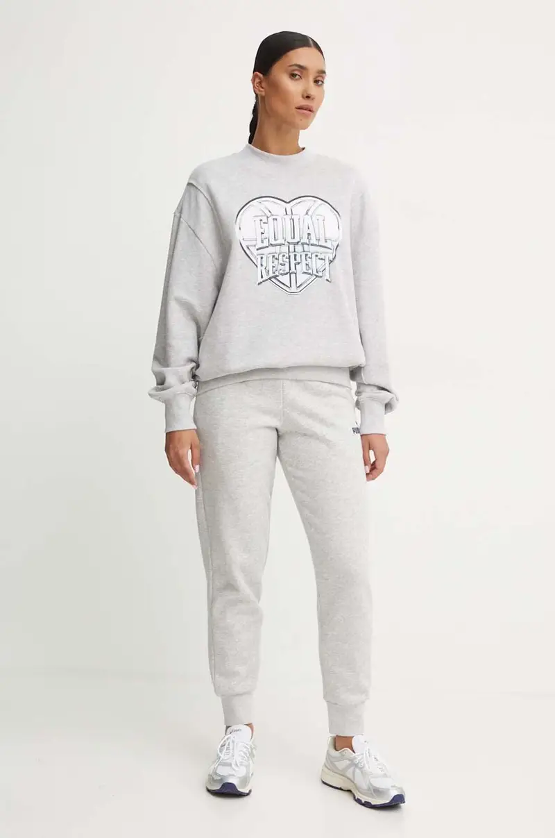 felpa in cotone Grigio miniatura 2