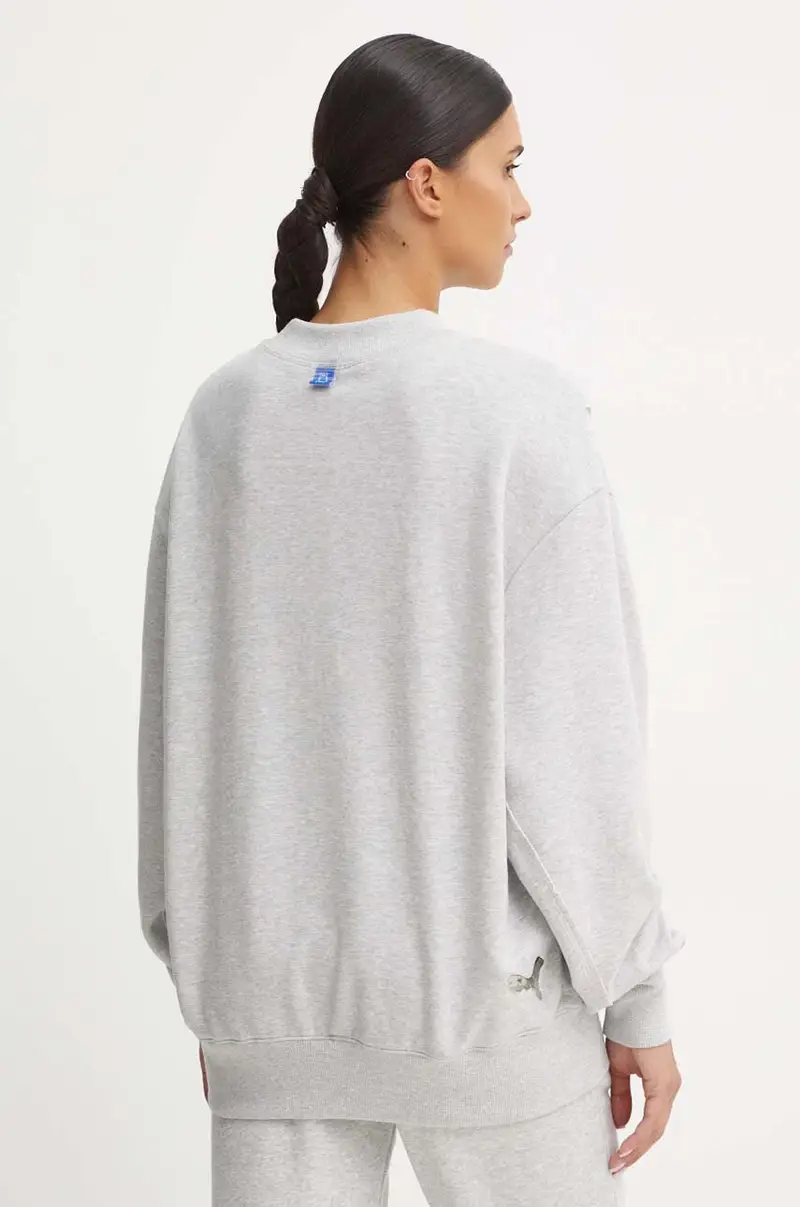 felpa in cotone Grigio miniatura 3