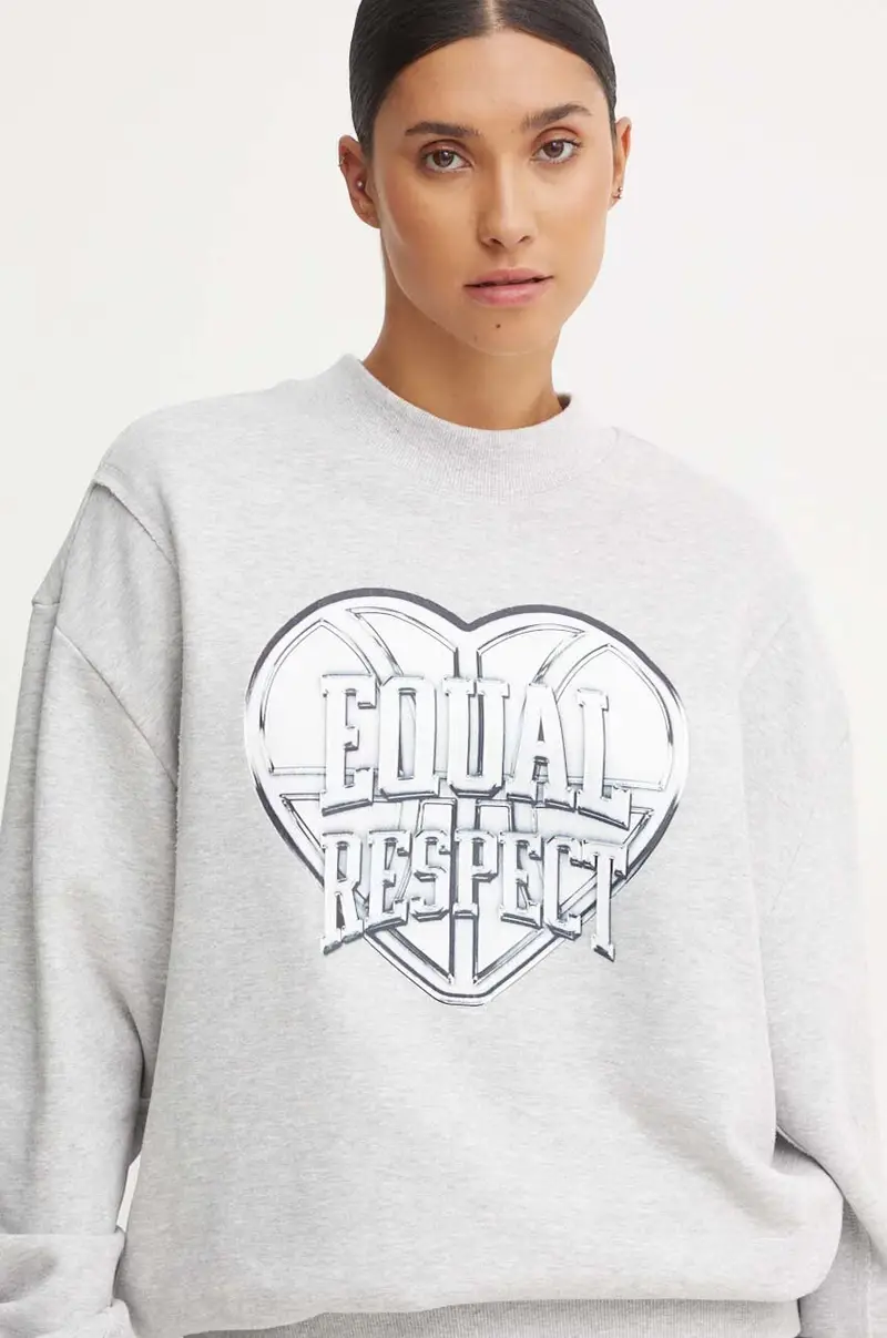 felpa in cotone Grigio miniatura 4