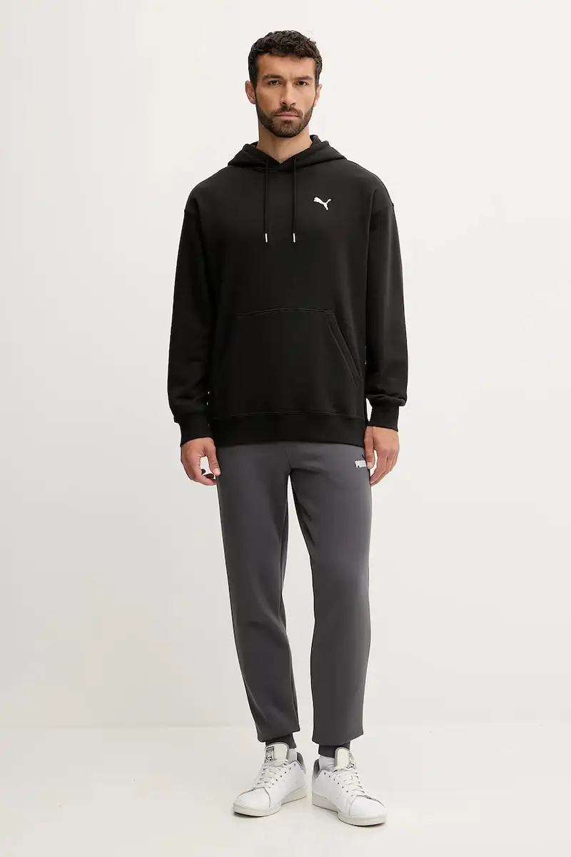 felpa in cotone Nero miniatura 2