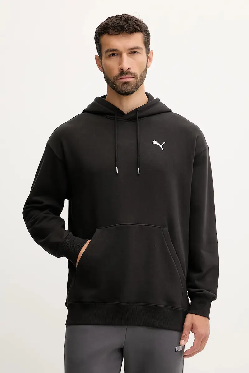 felpa in cotone Nero