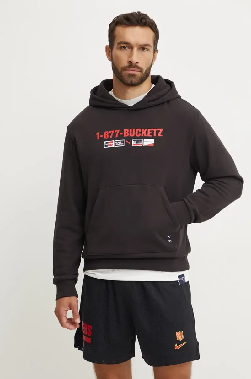 felpa in cotone Nero