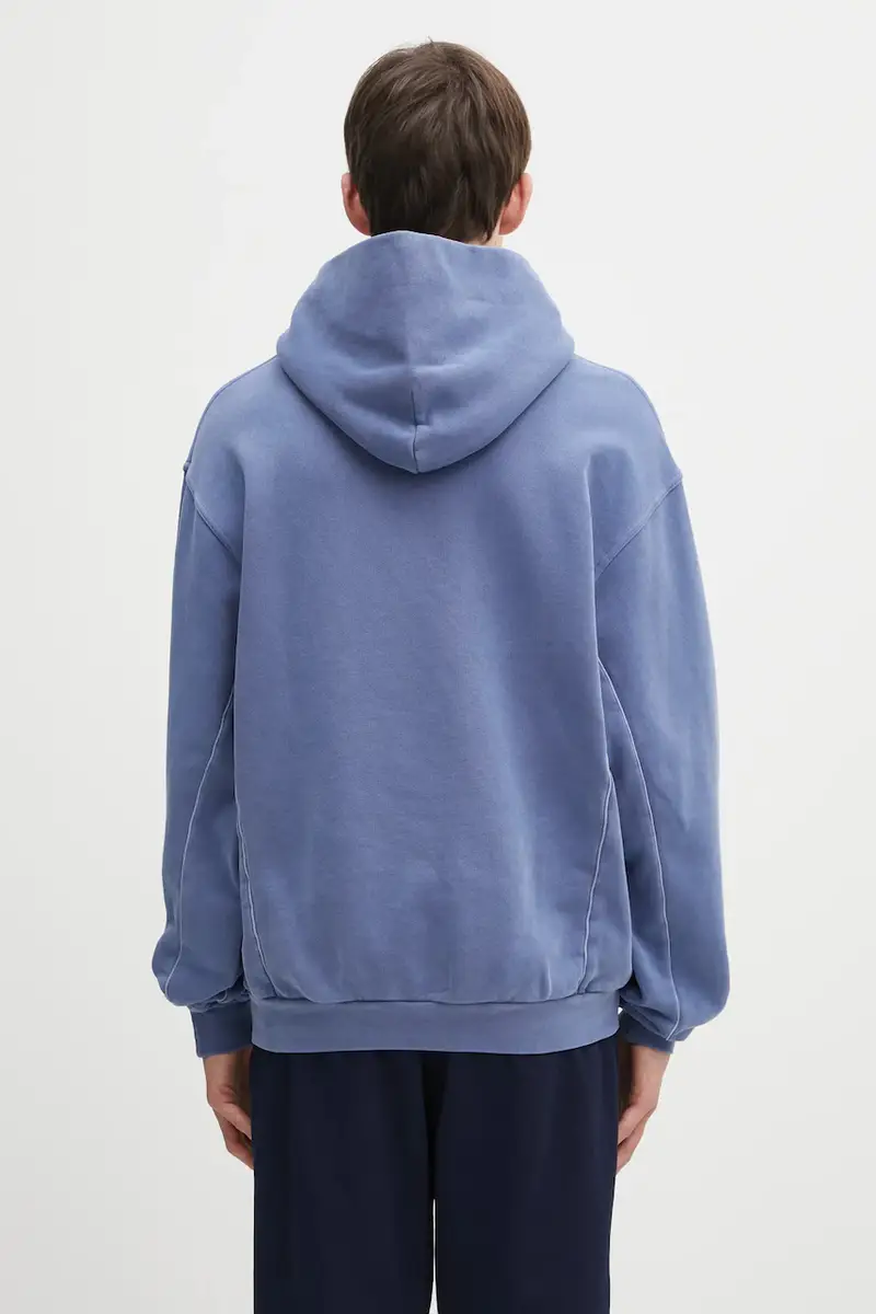 felpa in cotone PUMA x REPRESENT uomo colore blu con cappuccio con applicazione 632542 miniatura 3