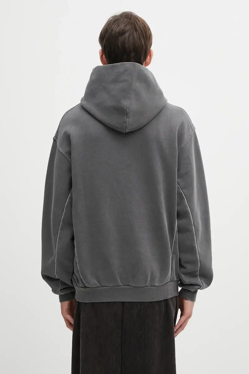 felpa in cotone PUMA x REPRESENT uomo colore grigio con cappuccio con applicazione 632542 miniatura 3