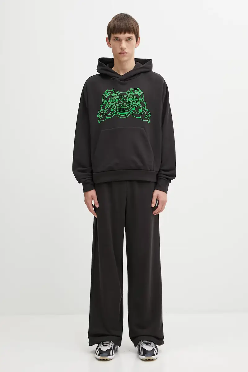 felpa in cotone PUMA x RIPNDIP uomo colore nero con cappuccio con applicazione 632414 miniatura 5