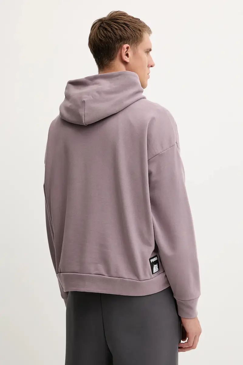 felpa in cotone PUMA x RIPNDIP uomo colore violetto con cappuccio con applicazione 632414 miniatura 3