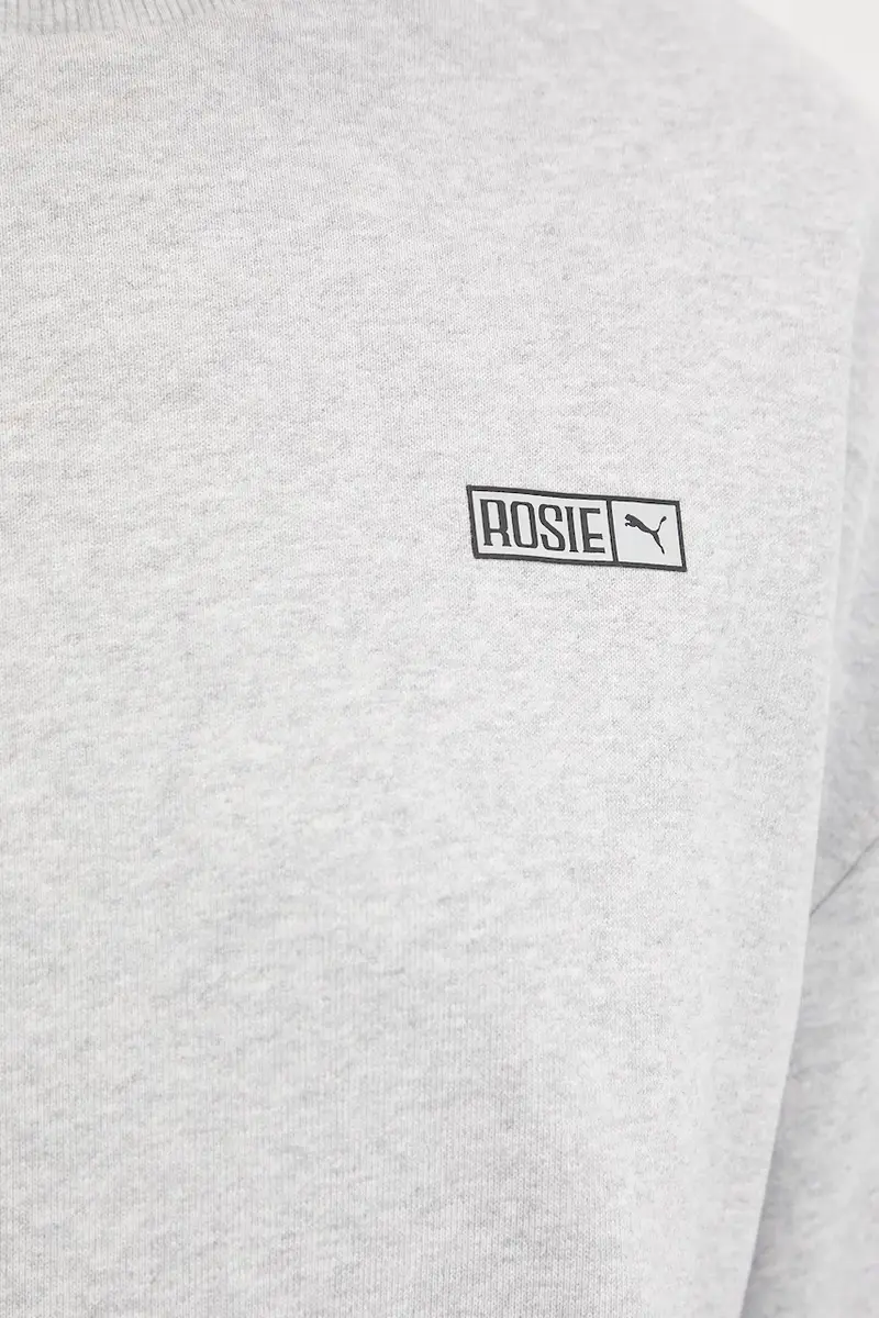 felpa in cotone PUMA x ROSÉ donna colore grigio 633803 miniatura 5