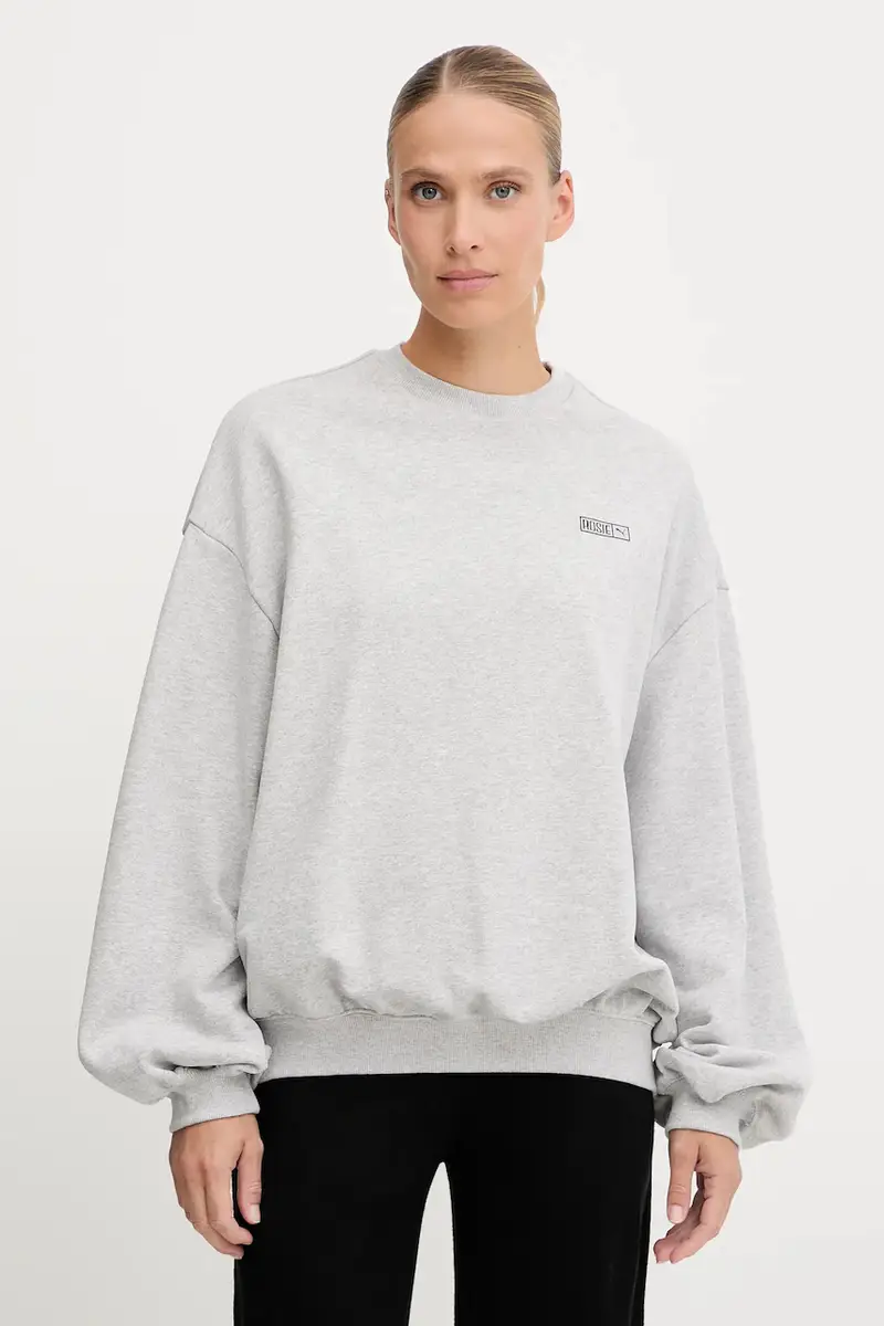 felpa in cotone PUMA x ROSÉ donna colore grigio 633803