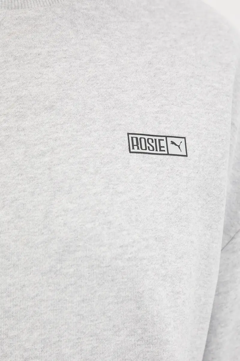 felpa in cotone PUMA x ROSÉ donna colore grigio 633803 miniatura 5