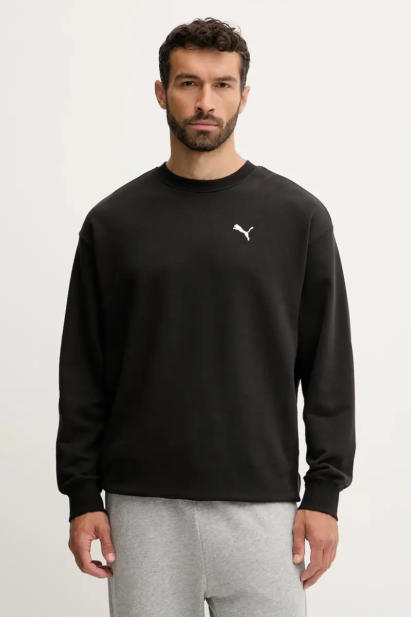 felpa in cotone uomo colore beige 629650 Nero