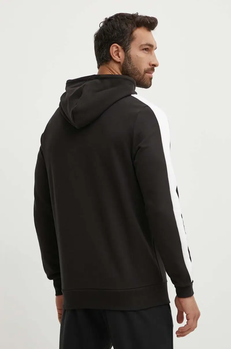 felpa in cotone uomo colore nero con cappuccio miniatura 2