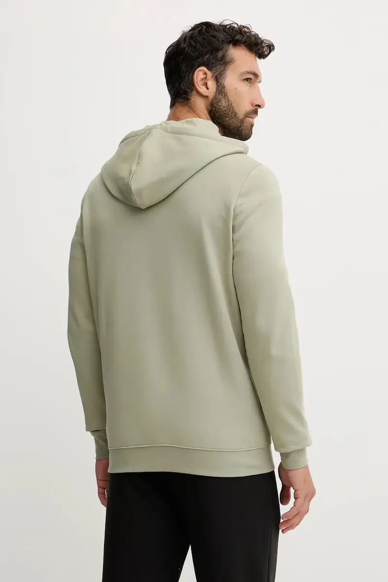 felpa in cotone uomo colore verde con cappuccio 688255 miniatura 3