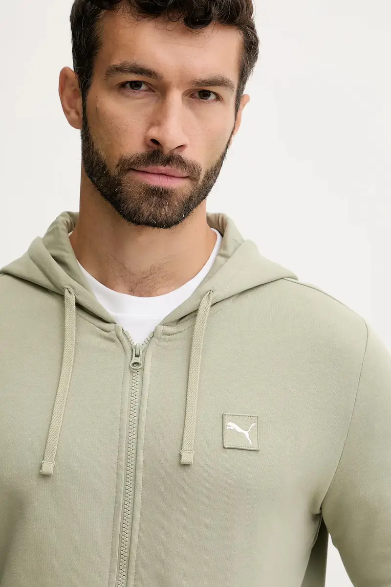 felpa in cotone uomo colore verde con cappuccio 688255 miniatura 4