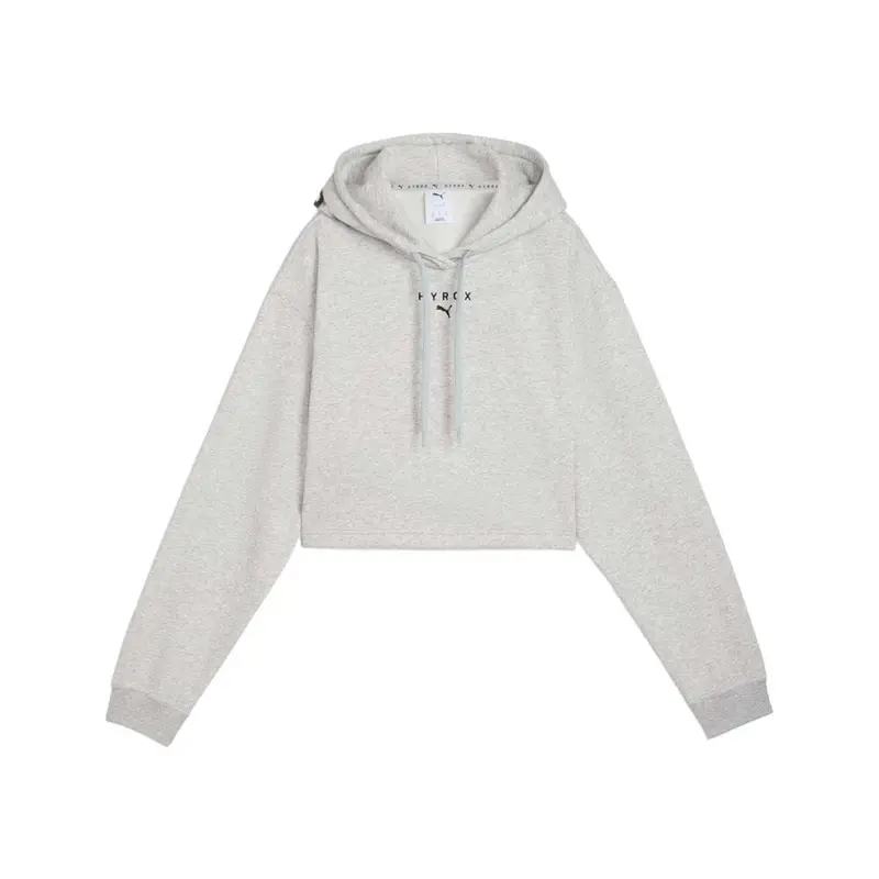 Felpa Palestra Crop Con Cappucciohyrox Grigio Donna XS