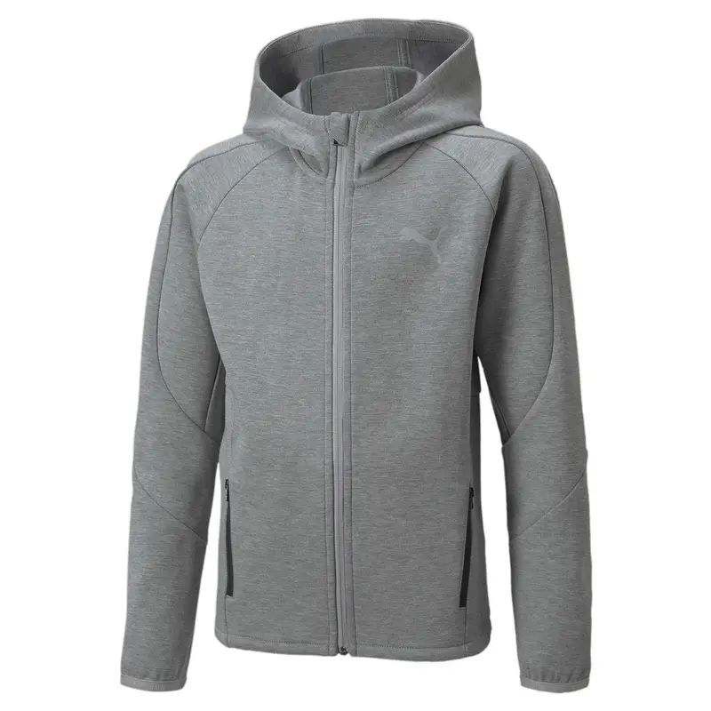 Felpa per bambini Puma Evostripe Full-Zip | Puma Grigio