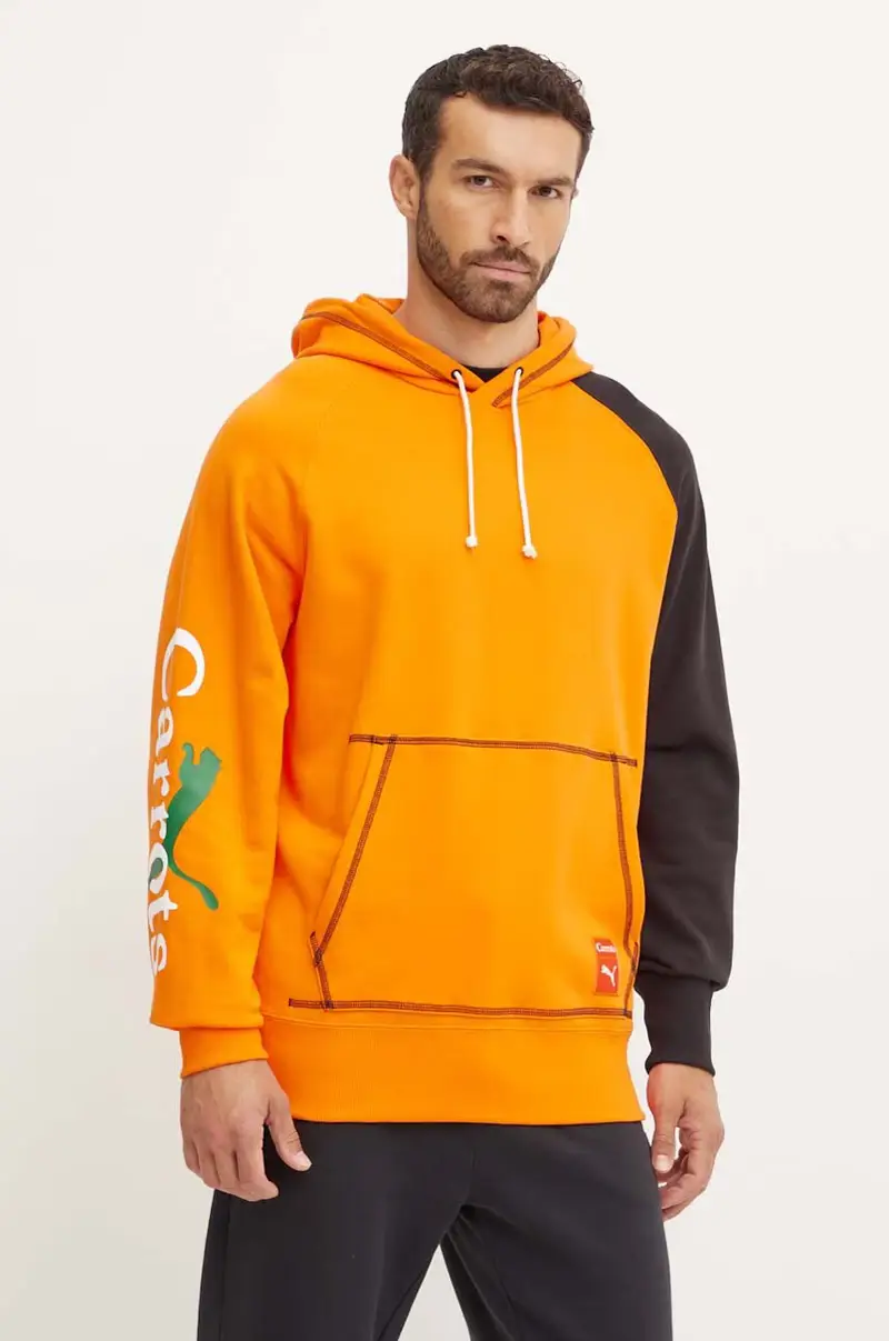 felpa PUMA X CARROTS Graphic Hoodie TR Arancione miniatura 4