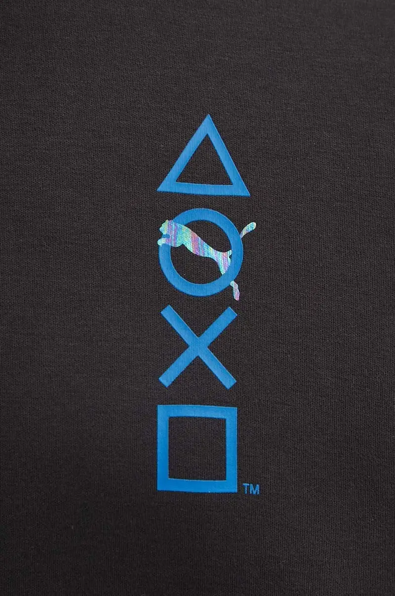 felpa PUMA X PLAYSTATION uomo colore nero con cappuccio 624678 miniatura 5