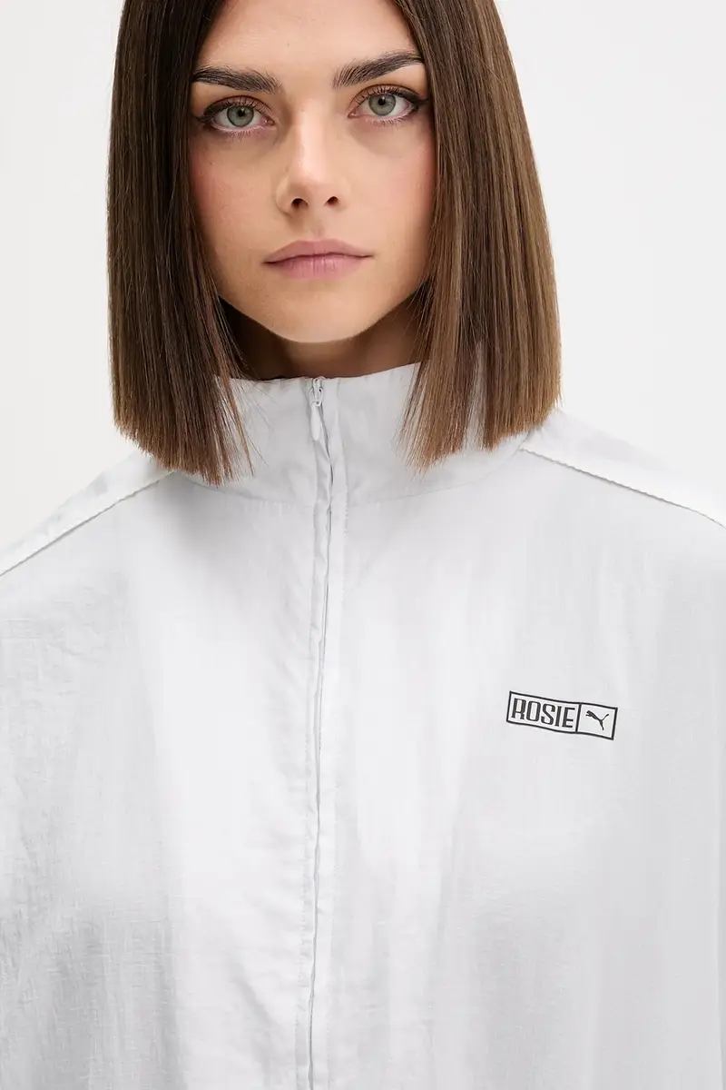 felpa PUMA x ROSÉ donna colore grigio 633793 miniatura 4